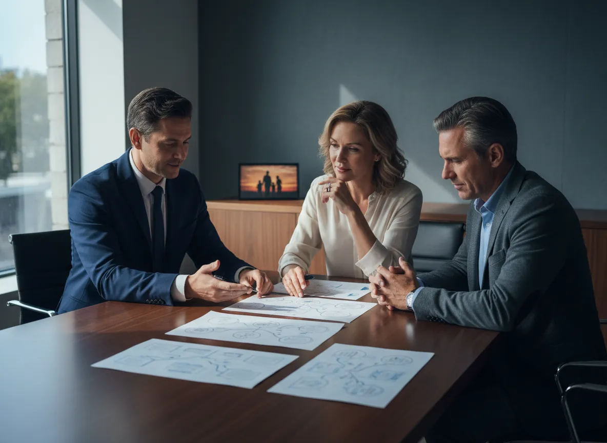 Financial advisor discussing insurance and protection